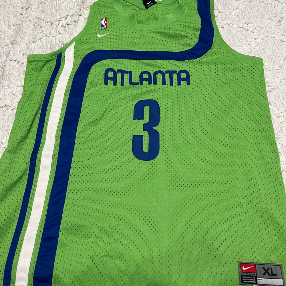 Vintage Nike Men's Shareef Abdur-Rahim Atlanta Hawks Green Jersey #3  Size XL